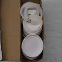 AOZITA 24 PACK, WIDE Mouth Mason Jar Lids for Ball, Kerr and More - White Plastic Storage Caps for Canning Jars - Leak-Proof & Anti-Scratch Resistant Surface