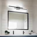 PRESDE 32 Inch LED Vanity Light Black Bathroom Light Fixtures Over Mirror Modern Bath Lighting Bar 5CCT
