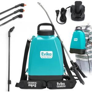 3.1 Gallon Backpack Battery-Powered Sprayer, Electric for 6 Hours in Garden and Lawn, with Multiple Nozzles, 2 Wands, Ideal for Weed Control, Disinfectant