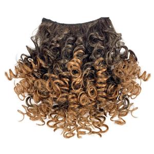 UAmy hair Spring Curl Bangs for Black Women Replaceable Curly Bangs with 2 BB Clips in Hairpieces Synthetic Curly Bangs for Daily Wear(T1B/30)