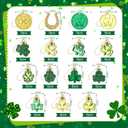 Weysat 98 Pcs St. Patrick's Day Decorations for Tree Shamrock Ornaments Gold Coins Horseshoe Good Luck Clover for Spring Irish St Patrick's Day Table Party Hanging Decor, 15 Style