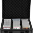 HZGXQN Graded Sports Card Storage Box, Graded Card Slab Carrying Case Fits PSA BGS FGS & SGC, Sports & Trading Collector Storage Box fits Pokemon MTG Baseball (XL)