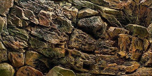 Rock Wall Aquarium Background Poster PVC Fish Tank Decor Landscape 24 36 48 72 (36" x 24"/ 91 x 61cm)