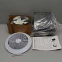 512M 6-inch Through Wall Exhaust Fan, Fast Deodorize, Dehumidify & Metal Exhaust Vent Cap, Corrosion-Resistant80 CFM 4.0 Sones, Bathroom Wall Exhaust Fan, with Retractable Duct&Non-Return Flap