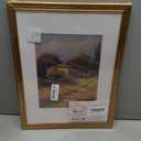 upsimples Vintage 12x16 Frame, Antique Gold Frame Displays 8.5 by 11 with Mat or 12 x 16 Without for Vertical or Horizontal Wall Decor, 1pack