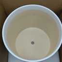 LE TAUCI 12 Inch Pot for Plants, Ceramic Planters for Indoor Plants, Mid-Century Modern Cylinder Flower Pots with Drainage Hole, Fits Fiddle Leaf Fig & Monstera, Home Decor, White