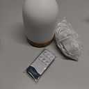 Youenkity Essential Oil Diffuser, Ceramic Aromatherapy Diffuser with 7 Color LED Lights, with Remote Control, Cool Mist Humidifier, Timed Mist, Auto Shut-Off with No Water, Aquamarine (White)