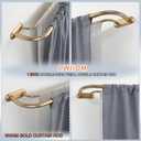 Double Curtain Rod for Windows 48 to 84 Inch,Adjustable Warm Gold Wrap Around Curtain Rod with Aluminum Double-deck Finials and Brackets,1"Front and 5/8" Back Blackout Curtain Rod