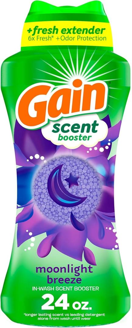 Gain In-Wash Laundry Scent Booster, Moonlight Breeze Scent, 24.0 OZ, Fresh Extender + Odor Protection (24 Ounce (Pack of 1))