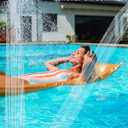 [Patent Pending] 2025 Upgrade Pool Fountain - Dual Spray Water Fountains for Above Ground/Inground Pools, 2-in-1 Adjustable Waterfall Pool Sprinkler Fountain