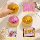 2 Pcs 2.2" Mini Glitter Dumpling Squishy, Dumpling Squishy Mystery Box, Colorful Dumplings Stress Balls Fidget Sensory Toys, Stress Relief Squeeze Fidget Toy for Kids Adults