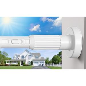 White Tension Curtain Rods 41-118 In Extra Long Outdoor Patio Curtain Rods No Drilling Adjustable Heavy Duty Tension Rods for Windows Bathroom Living Room Curtains, Rod Diameter 1.26In