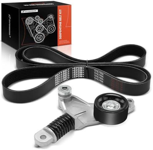 A-Premium Engine Serpentine Belt Drive Kit with Tensioner Compatible with Toyota Camry 2007-2009 & Pontiac Vibe 2009-2010, 2.4L