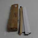 SEEYE Blackout Light Blockers, PVC Light Blockers Side Tracks for Roller Window Shades and Blinds 100% Blackout L-Shaped Light Blocking Strips for Bedroom, Easy to Install(White, 16.9'', 6pcs)