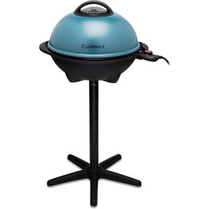 Cuisinart Indoor/Outdoor Electric Griddle, 2-in-1 Portable BBQ with Flat Top Non-Stick Cooking Surface, Adjustable Heat, Stand/Tabletop Options for Cookouts, Barbecues & Small Spaces, No Tools Needed