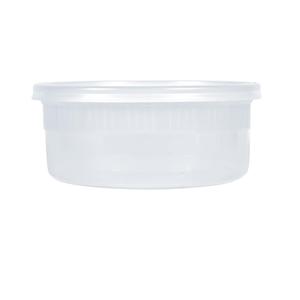 Deli Containers with Lids Combo - 8 oz, Plastic - Case Pack of 240 - For Meal Prep, Takeout & Food Storage, Small
