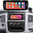 Car Radio for Dodge Ram 2002-2005, Jeep Wrangler 2003-2006, Grand Cherokee 1999-2004, Liberty 2002-2007, Dakota 2001-2004, 6.86inch Touchscreen Stereo Carplay Android Auto Camera Bluetooth GPS WiFi FM