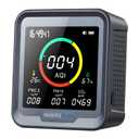 INKBIRDPLUS 6-in-1 Indoor Air Quality Monitor, Detects CO2, PM2.5, PM10, AQI, Temperature and Humidity for Rooms, Cellars, Grow Tents, Offices, (PTH-9A)