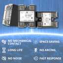 2 x MAKERELE Solid State Relay SSR-40AA AC to AC Input 80-280VAC to Output 24-480VAC 40A Single Phase Plastic Cover