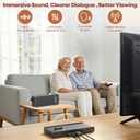 LARKSOUND Handy TV Speaker for Elderly, Portable TV Sound Amplifier with Dialogue Clarity, No Bluetooth Needed, Plug & Play Base, 3 EQ, HDMI/Optical/AUX, Headphone Jack, Gift for Parents