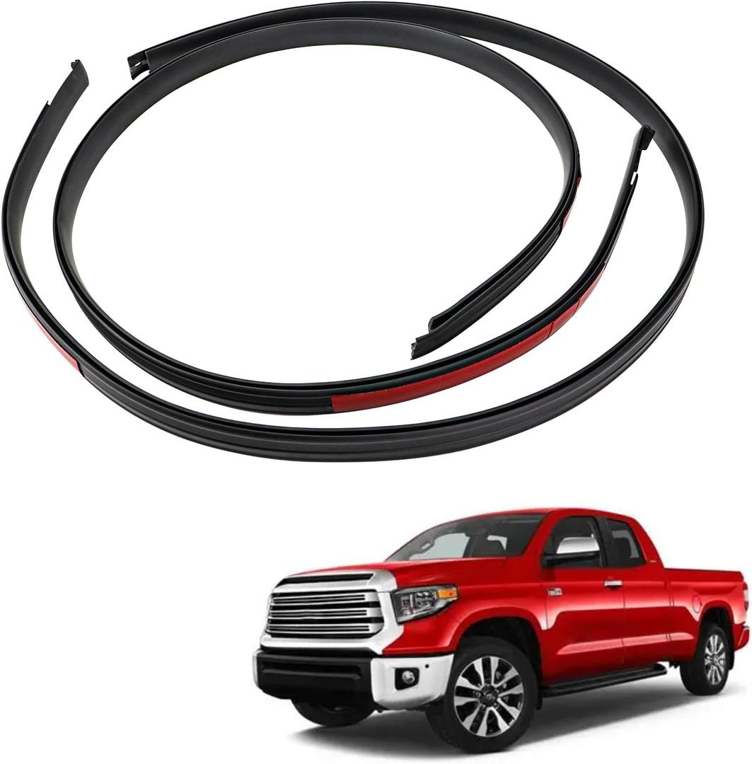 2Pcs Roof Drip Molding Weatherstrip Compatible with Toyota Tundra Double Cab(07-20) Left & Right Side Roof Trim Seal Kit Replaces 75551-0C050 75552-0C050