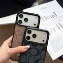 Phone Case for iPhone 17 Pro Max Case for Women Men,Luxury Monogram Design Classic Slim Shockproof Protective Cover Case,Compatible with iPhone 17 Pro Max 6.9(Black)