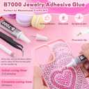 20000Pcs Pink Rhinestones for Bedazzling with B7000 Jewelry Glue, Resin Rhinestones for Crafting Crafts DIY, Bedazzler Kit Gems for Clothing Shoes Tumblers Fabric Nail Art Assorted Size 3/4/5/6mm (X Large Pack + 3Pcs Glue)