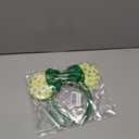 2 x AIDVPOD St. Patrick's Day Mouse Ears Headband Sequins Bow Hair Band Green Shamrock Head band for Women Irish Festive Party Hair Accessories
