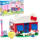 BLDR Hello Kitty and Friends, Hello Kittys Dream Cafe Building Set 0076 with Hello Kitty, Cinnamoroll, and Pompompurin Minifigures - Gift for Kids and Sanrio Fans Ages 8+