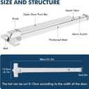 Commercial Door Push Bar Panic Exit Device with Alarm Exterior Lever 80cm/31.5" Stainless Steel Panic Bars for Exit Doors Emergency Exit Panic Door Hardware with 6 Keys for 31”-47” Wood Metal Doors