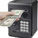 HUSAN Piggy Banks Money Banks for Kids, Electronic Password Code Money Banks ATM Banks Box Coin Bank for Children Boys and Girls (Iron Gray)