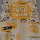 200 PCS Unbleached Parchment Paper Sheets for Baking 12x16 Inches, Non-Stick and Non-Toxic Pre-cut Parchment Sheets for Oven, Cooking, Grilling, Air Fryer and Steaming - Fit for Half Sheet Pans (Brown)