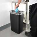 Winco Waste Basket for Home and Office, 10 Gallon, Black