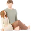 Hensonever Father and Daughter Figurines, Dad Daughter Statues, Sculpted Hand-Painted Figures Gifts for Fathers Day Anniversary Birthday