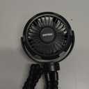 SOPOKE Mini Portable Baby Stroller Fan, 3 Speed Personal Handheld Fan, Battery Operated Rechargeable 360° Flexible Tripod Cooling Fan, Suitable for Car Seat Crib Treadmill Golf Cart Travel(Black)