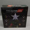 Christmas Tree Topper Lighted with 6 Patterns Projector, Christmas Tree Star Topper Built-in 3D Glitter LED Rotating Lights, Silver Tree Topper Christmas Decoration for Xmas Party Holiday