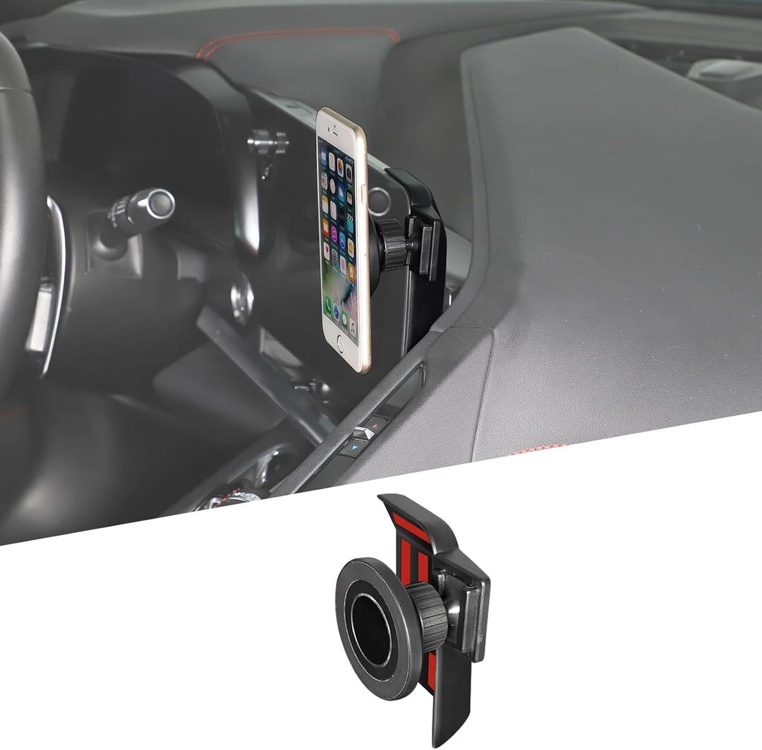 Car Phone Mount Compatible with Chevrolet Corvette C8 2020-2025, Cell Phone Holder for Center Console Navigation Screen, Handsfree Car Phone Stand