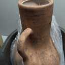 KensTro 20.5in Tall Ceramic Floor Vase with Vintage Handles, Terracotta