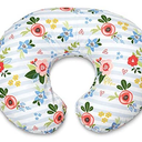 Boppy Original Nursing Pillow, Pink Garden, Ergonomic Nursing Essentials for Bottle and Breastfeeding, Firm Fiber Fill, with Removable Pillow Cover