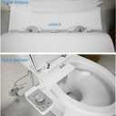 Upgrade Bidet Attachment for Toilet Seat, Adjustable Angle Dual Nozzle, Self-Cleaning, Non-Electric Bidet Attachment for Rear & Feminine Wash, Controllable Fresh Cold Water Pressure (Chrome)