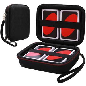 L LTGEM 300+ Card Game Case Compatible with Pokemon/UNO/Piles/Phase 10/Exploding Kittens/Five Crowns/Flip 7/SKYJO/Slingz/Survivor/Go Fish/Dutch Blitz/Monopoly Deal and Playing Card, Black(Case Only)