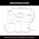 4 Piece T Cushion Sofa Slipcovers Stretch Couch Slip Cover for 3 Cushion Couch Sofa, Machine Washable for Living Room (Light Gray, 3 Cushions)