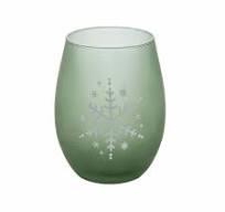 Table Tops Gallery 2 Piece Green Snowflake