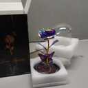 Mothers Day Mom Gifts for Mom Women Birthday Gift Galaxy Glass Rose in Glass Dome Forever Eternal Crystal Flowers with Butterfly Mother's Day Flower Gifts for Women Wife Grandma Daughter Sister Purple