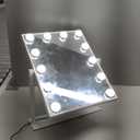 Vanity Makeup Mirror with Lights,3 Color Lighting Modes Detachable 10X Magnification Mirror Touch Control,360Rotation, White (14.6Inch)