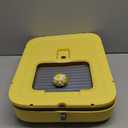 Upgraded Fully Enclosed Cat Litter Box with Lid, Covered Cat Box Enclosure, Anti-Splashing Easy to Clean Kitty Litter Boxes with Drawer, 3 Modes Can Use from Kitten to Adult(Yellow&Grey)