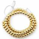Cute Beaded Phone Charger Metallic Colors USB Cable 2-in-1 USB C to USB-C/iOS iPhone Charging Cable Colorful 3.3ft Cord for Smartphones (USB-C to USB-C, Gold)