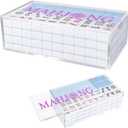 1pcs Empty Acrylic Mahjong Case Only for 9.25" x 5.25" x 3.25" Mahjong Tiles-Transparent Mahjong Card Display Box for Mahjong Game Set Storage