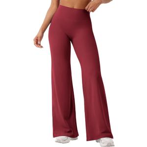 YEOREO Workout Leggings Womens No Front Seam Straight Leggings 29"/ 31.5"/ 33"/ 35" High Waist Buttery Eddiy Gym Yoga Pants (X-Small, Ancora Red)