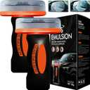 2Pcs Glass Oil Film Remover for Car,Automotive Glass Cleaner Oil Film Cleaning Brush for Car Windshields,Automotive OilFilm Cleaning Remover,Improves Visibility for Safe Driving(Emulsion+Brush Board)